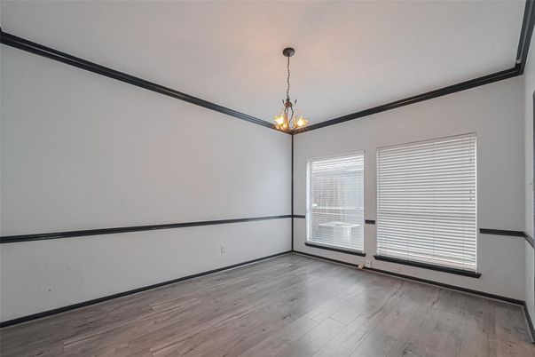 Empty room, Interior, Pendant Lights, Wood Texture Flooring
