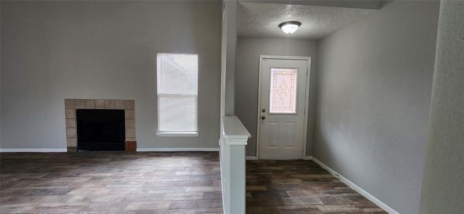 Fireplace, Interior, Wood Texture Flooring