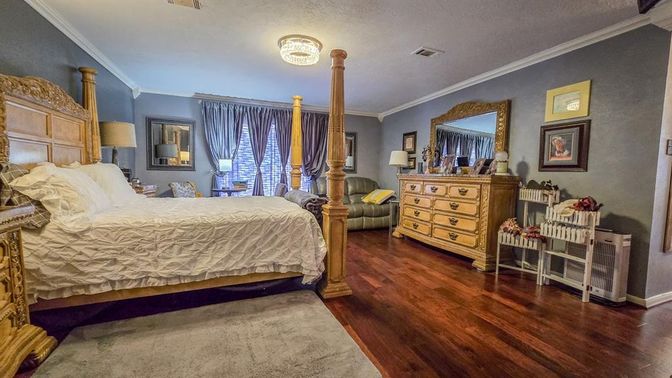 Bedroom, Interior, Wood Texture Flooring