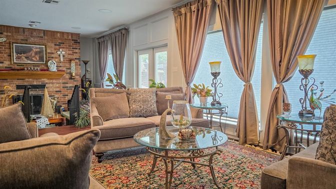 Fireplace, Interior, Living room, Stone Walls