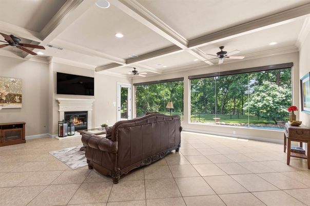 Fireplace, Interior, Living room, Recessed Lighting