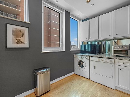 Interior, Recessed Lighting, Washer, Wood Texture Flooring