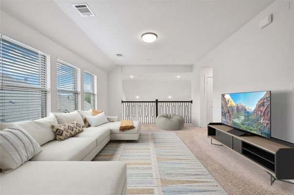 Interior, Living room, Recessed Lighting