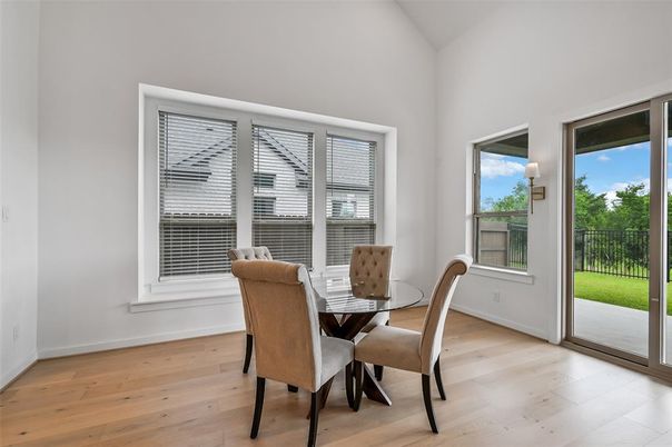 Dining room, Interior, Wood Texture Flooring