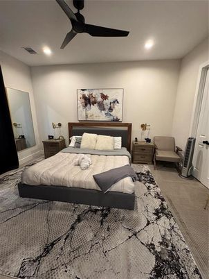 Bedroom, Interior, Recessed Lighting
