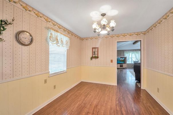 Chandelier, Empty room, Interior, Wood Texture Flooring