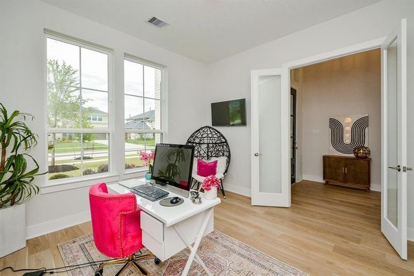 Home Office, Interior, Wood Texture Flooring