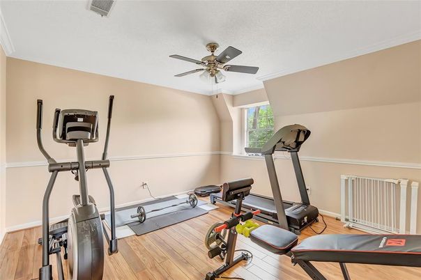 Fitness Equipment, Interior, Wood Texture Flooring