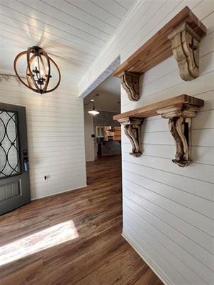Interior, Kitchen, Pendant Lights, Wood Texture Flooring