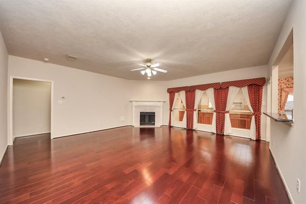 Empty room, Fireplace, Interior, Wood Texture Flooring