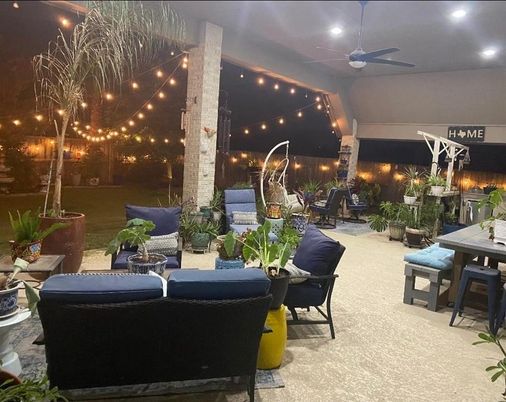 Exterior, Fireplace, Recessed Lighting