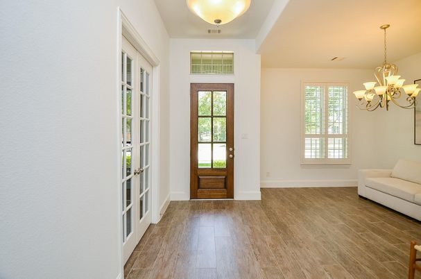 Chandelier, Interior, Wood Texture Flooring