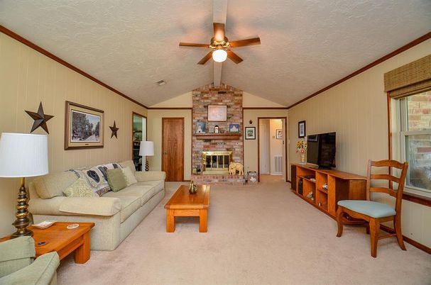 Fireplace, Interior, Living room, Stone Walls