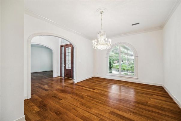Chandelier, Empty room, Interior, Wood Texture Flooring