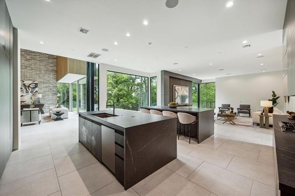Dining room, Interior, Kitchen, Living room, Recessed Lighting