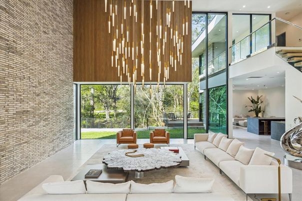 Interior, Living room, Pendant Lights, Recessed Lighting