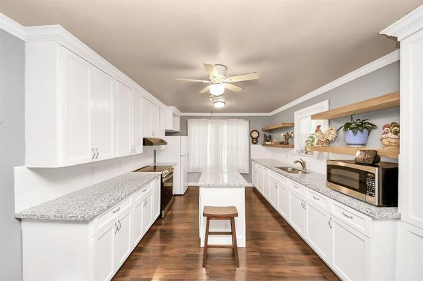 Interior, Kitchen, Wood Texture Flooring