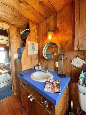 Bathroom, Interior, Wooden Ceilings, Wood Texture Flooring, Wooden Walls