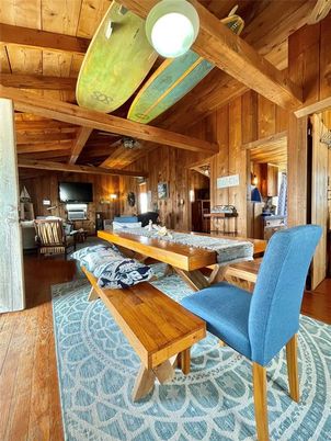 Dining room, Interior, Wooden Beams, Wooden Ceilings, Wood Texture Flooring, Wooden Walls