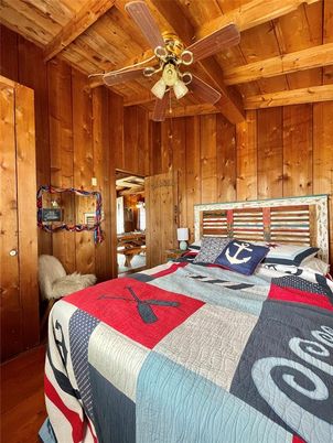 Bedroom, Interior, Wooden Beams, Wooden Ceilings, Wood Texture Flooring, Wooden Walls