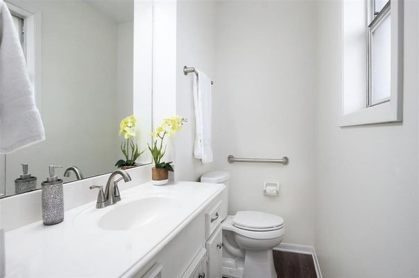 Bathroom, Interior, Wood Texture Flooring