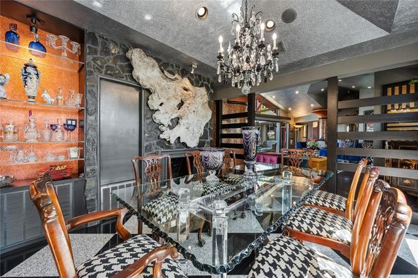 Chandelier, Dining room, Interior, Recessed Lighting