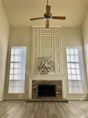 Empty room, Fireplace, Interior, Wood Texture Flooring