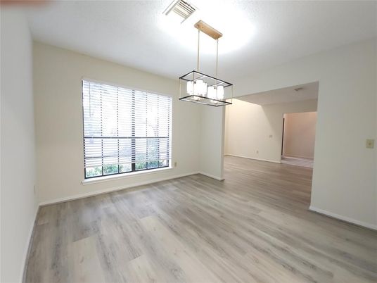 Empty room, Interior, Pendant Lights, Wood Texture Flooring