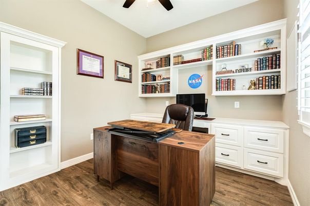 Home Office, Interior, Wood Texture Flooring