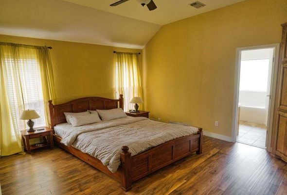 Bedroom, Interior, Wood Texture Flooring