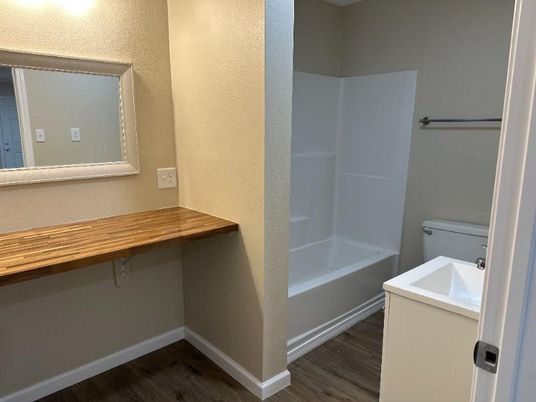 Bathroom, Interior, Wood Texture Flooring