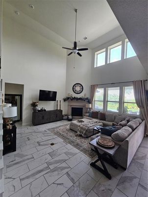 Fireplace, Interior, Living room, Marble