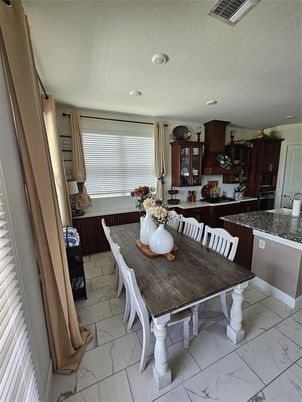 Dining room, Interior, Kitchen, Marble, Recessed Lighting