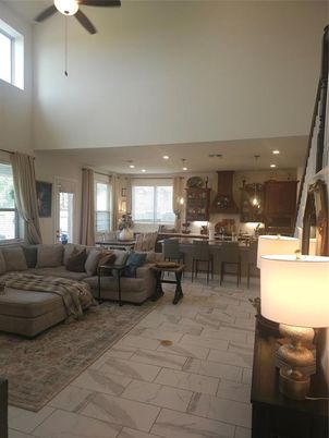 Interior, Kitchen, Living room, Marble, Pendant Lights, Recessed Lighting