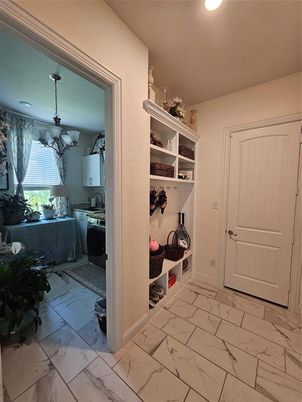 Bathroom, Chandelier, Interior, Marble, Recessed Lighting
