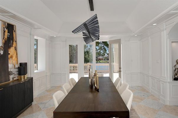 Dining room, Interior, Recessed Lighting