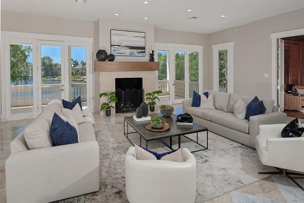 Fireplace, Interior, Living room, Recessed Lighting