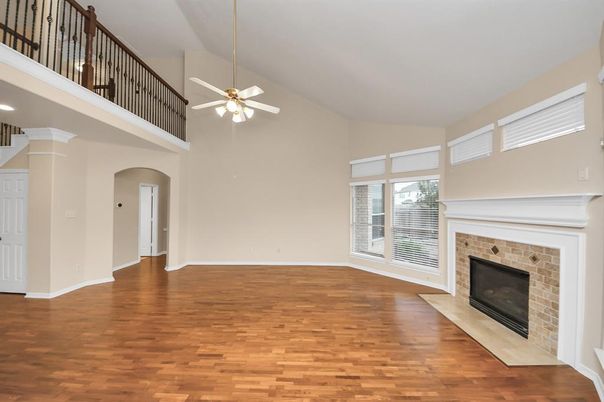 Empty room, Fireplace, Interior, Wood Texture Flooring