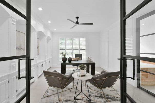 Home Office, Interior, Recessed Lighting