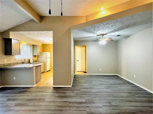 Empty room, Interior, Kitchen, Wood Texture Flooring