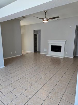 Empty room, Fireplace, Interior