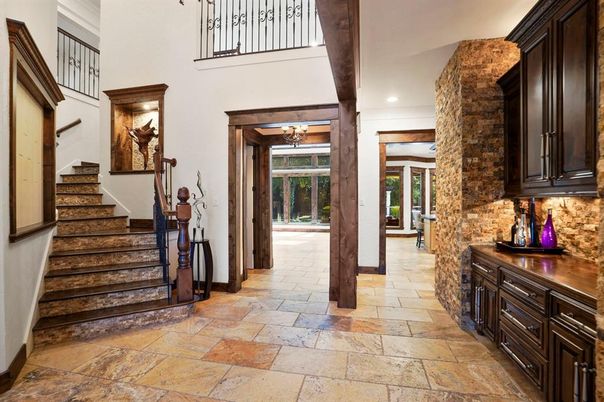 Interior, Recessed Lighting, Stone Walls