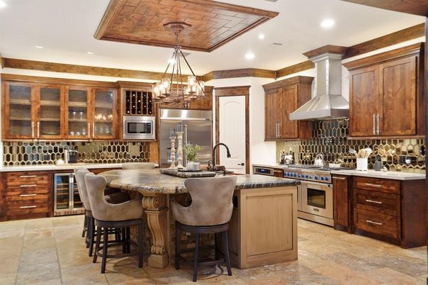 Interior, Kitchen, Pendant Lights, Recessed Lighting, Stainless Steel Appliances