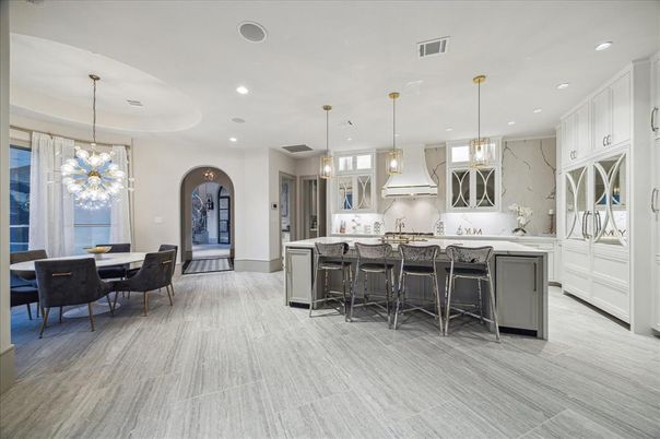 Dining room, Interior, Kitchen, Pendant Lights, Recessed Lighting