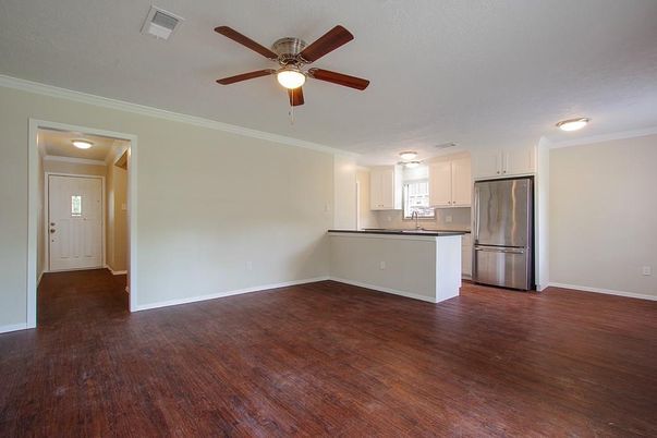 Empty room, Interior, Kitchen, Wood Texture Flooring