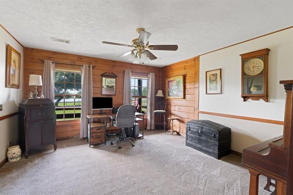Home Office, Interior, Wooden Walls