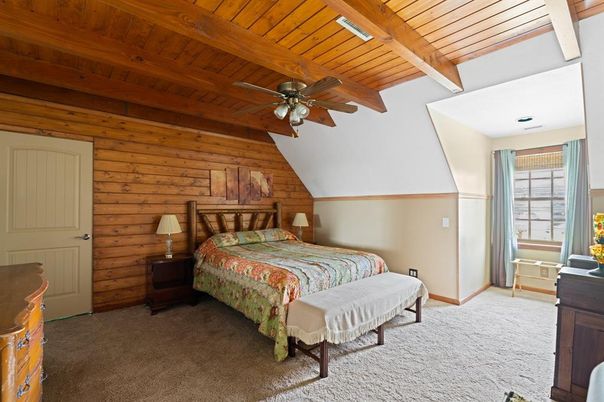 Bedroom, Interior, Wooden Beams, Wooden Ceilings, Wooden Walls