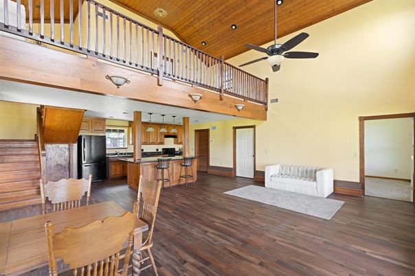 Dining room, Interior, Kitchen, Wooden Ceilings, Wood Texture Flooring