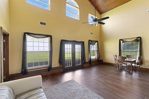Dining room, Interior, Wooden Ceilings, Wood Texture Flooring