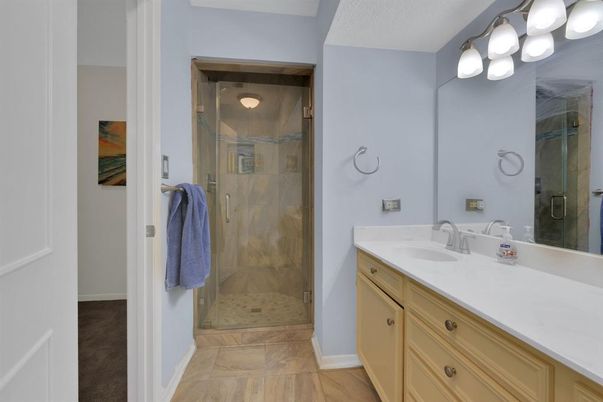 Bathroom, Dual Sink Vanities, Glass Shower, Interior